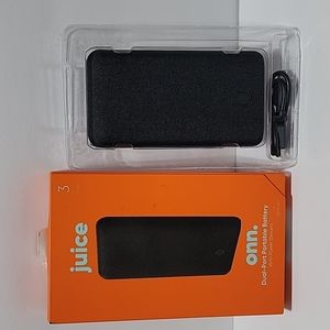 Onn Juice 1000mAh Dual-Port Portable Battery 3x Charge - Fabric (1000008828) LN™